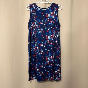 Red White and Blue Stars Summer Dress